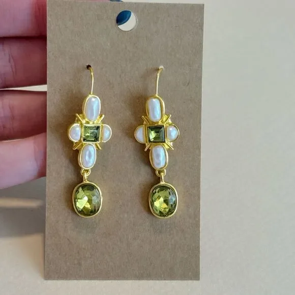 Crystal drop earrings M1008 - Picture 3 of 3